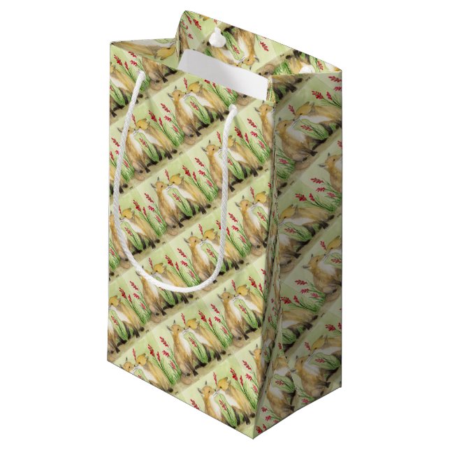 Baby Foxes small gift bag (Front Angled)