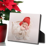 Baby Frameless Photo Tabletop Easel Back Plaque<br><div class="desc">Tabletop plaque with a built-in easel features your favourite newborn baby's photo, name and birth info put directly on the hardboard panel for a stunningly crisp image with an easy wipe clean surface. Great as a gift or to display your favourite photo in your home. TIP: If using square plaque,...</div>