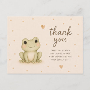 Baby Frog Baby Shower Thank You Postcard