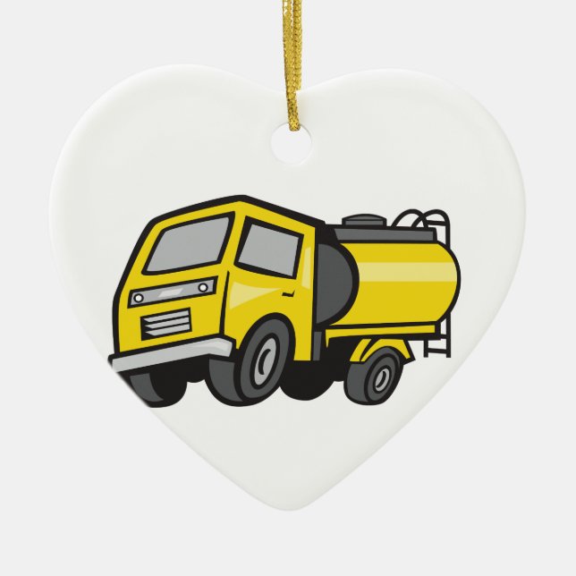 Baby Fuel Tanker Cartoon Ceramic Tree Decoration (Front)
