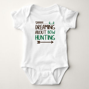 Baby funny Bow Deer Hunting Jersey Bodysuit Shirt