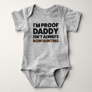 Baby funny Bow Deer Hunting Jersey Bodysuit Shirt