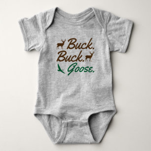 Baby funny Deer and Goose Hunting Bodysuit