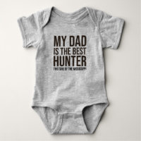 Baby Funny Hunting Jersey Bodysuit Shirt by Dad