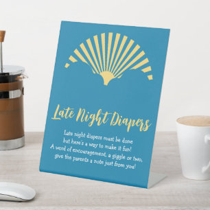 Baby Game Here Comes The Sun Baby Shower Pedestal Sign