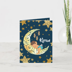 Baby Ganesha sleeping on the moon Announcement