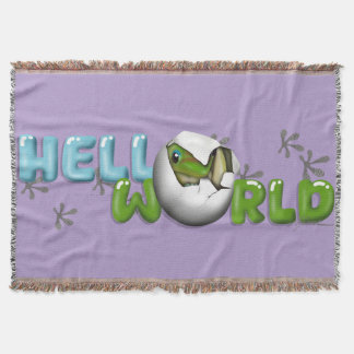 Baby Gecko in Egg Throw Blanket