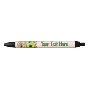 Baby Geckos Cute Cartoon Characters Black Ink Pen