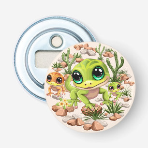 Baby Geckos Cute Cartoon Characters Bottle Opener