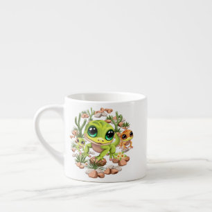 Baby Geckos Cute Cartoon Characters Espresso Cup