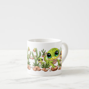 Baby Geckos Cute Cartoon Characters Espresso Cup