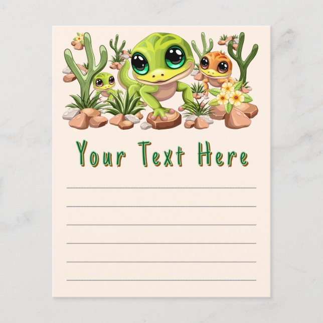 Baby Geckos Cute Cartoon Characters Flyer (Front)