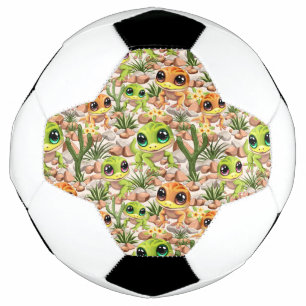 Baby Geckos Cute Cartoon Characters Football