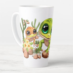 Baby Geckos Cute Cartoon Characters Latte Mug