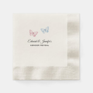 Baby Gender Reveal Butterflies 7-in Napkin