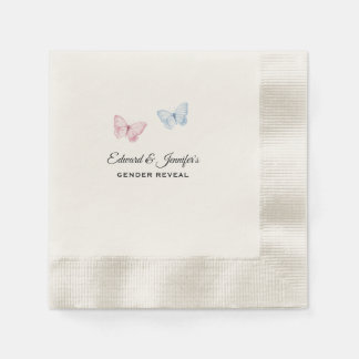 Baby Gender Reveal Butterflies 7-in Napkin