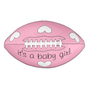 baby gender reveal (girl) football by dalDesignNZ American Football