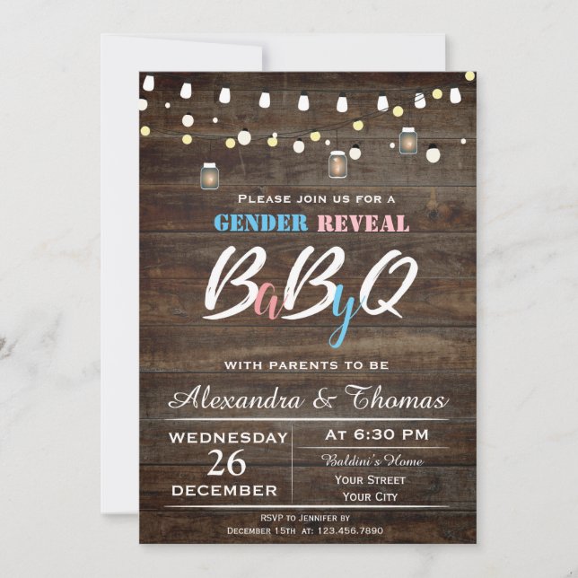 Baby Gender Reveal Invitation (Front)