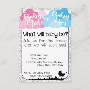 Baby Gender Reveal Invitation