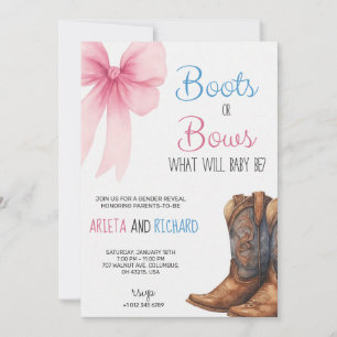 Baby gender reveal Invitation card 
