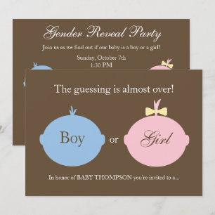 Baby Gender Reveal Party Invitation