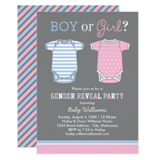 baby gender reveal invitations