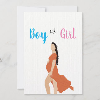 Baby Gender Reveal: Pink and Blue Joy! Invitation