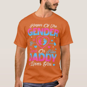 Baby Gender Reveal Shower Pink Or Blue Daddy Loves T-Shirt