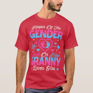 Baby Gender Reveal Shower Pink Or Blue Granny Love T-Shirt