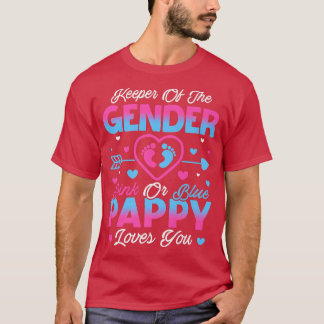 Baby Gender Reveal Shower Pink Or Blue Pappy Loves T-Shirt