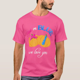 Baby Gender Reveal We Love You Little Pumpkin T-Shirt