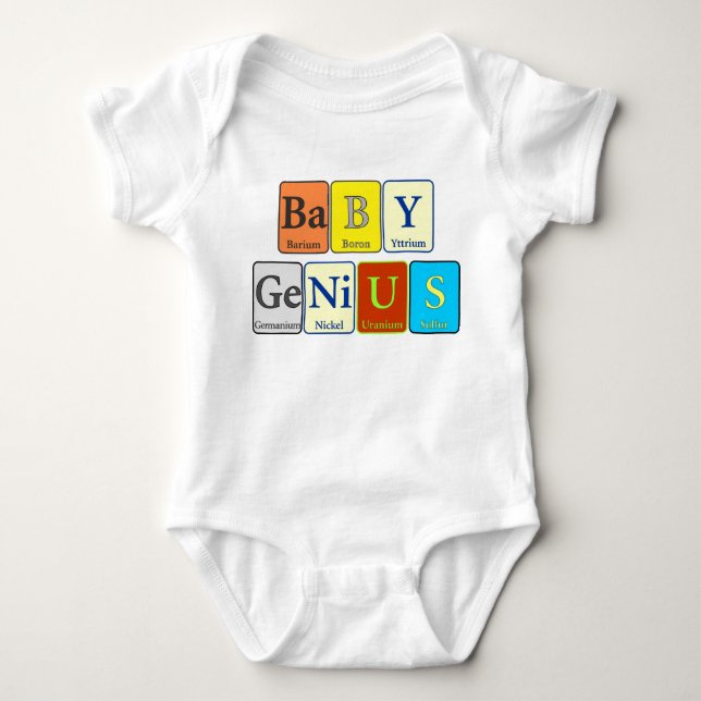 Baby Genius - Periodic Design Bodysuit (Front)