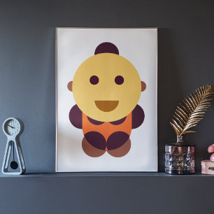 Baby Geometric Art Canvas Print
