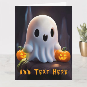 Baby Ghost Creepy Cute Halloween Character Card