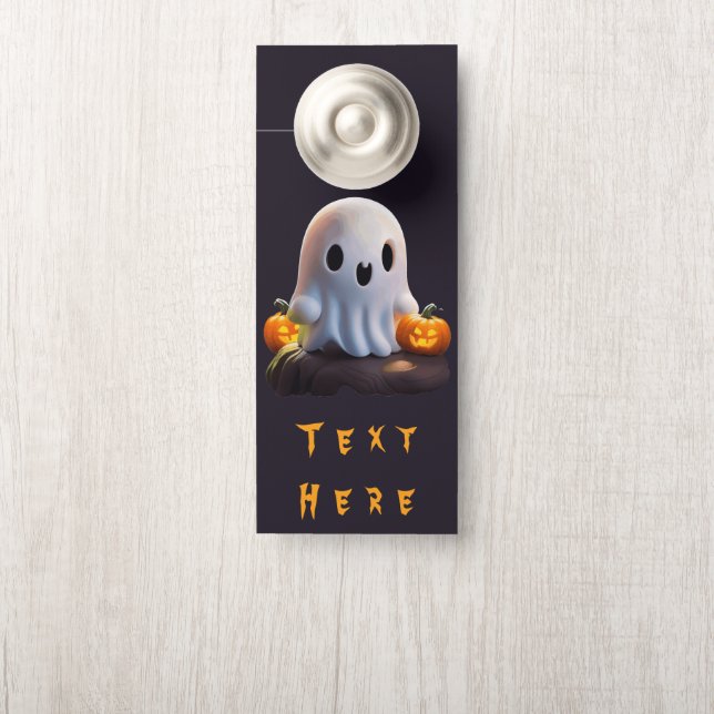 Baby Ghost Creepy Cute Halloween Character Door Hanger (On Knob)