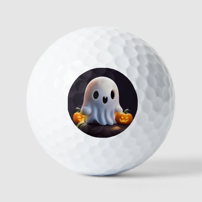 Baby Ghost Creepy Cute Halloween Character Golf Balls (Front)