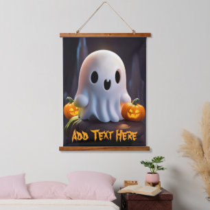 Baby Ghost Creepy Cute Halloween Character Hanging Tapestry