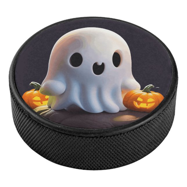 Baby Ghost Creepy Cute Halloween Character Hockey Puck (3/4)