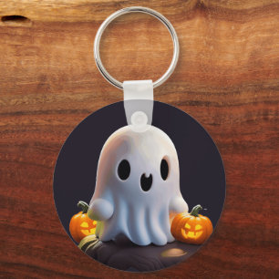 Baby Ghost Creepy Cute Halloween Character Key Ring