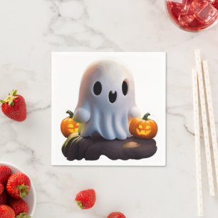 Baby Ghost Creepy Cute Halloween Character Napkin