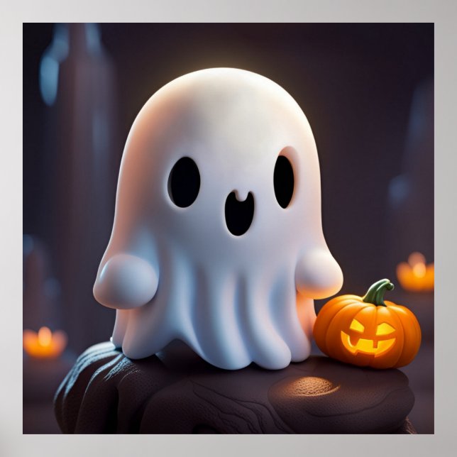 Baby Ghost Creepy Cute Halloween Character Poster (Front)