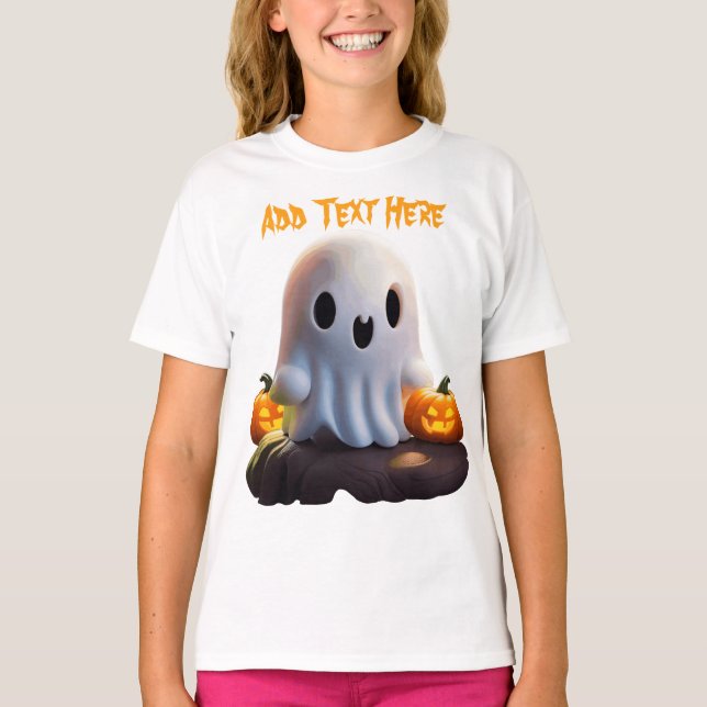 Baby Ghost Creepy Cute Halloween Character T-Shirt (Front)