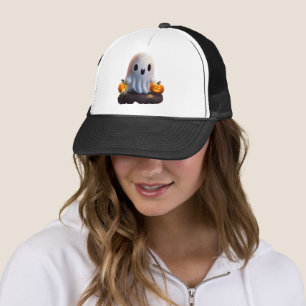 Baby Ghost Creepy Cute Halloween Character Trucker Hat