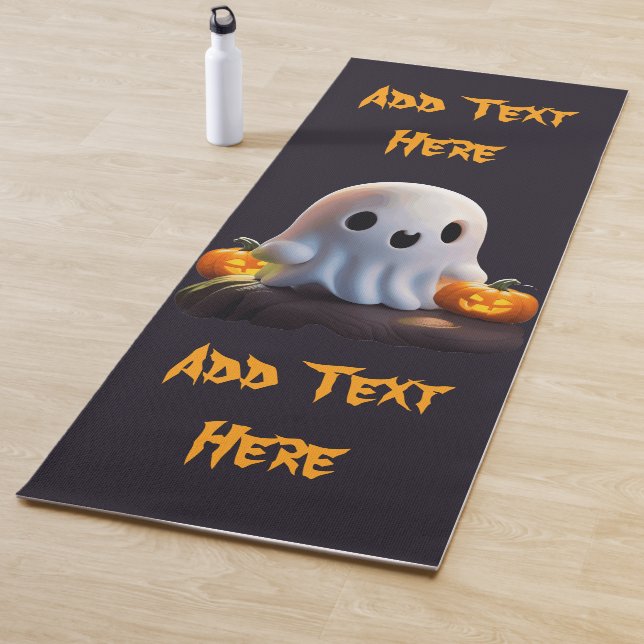 Baby Ghost Creepy Cute Halloween Character Yoga Mat (In Situ)