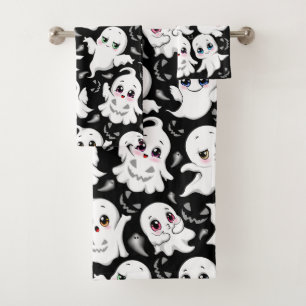 Baby Ghosts Spooky Cute Halloween Mood Bath Towel Set