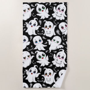 Baby Ghosts Spooky Cute Halloween Mood Beach Towel