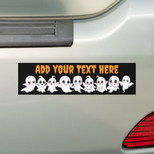 Baby Ghosts Spooky Cute Halloween Mood Bumper Sticker