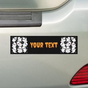 Baby Ghosts Spooky Cute Halloween Mood Bumper Sticker