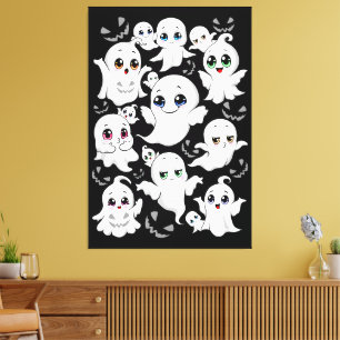 Baby Ghosts Spooky Cute Halloween Mood Canvas Print