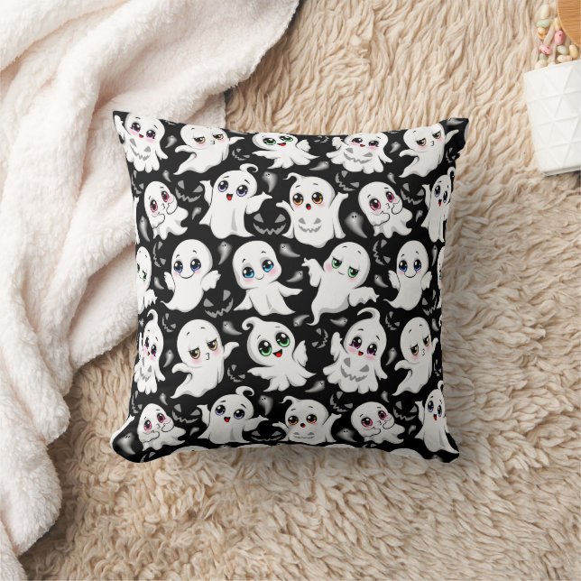 Baby Ghosts Spooky Cute Halloween Mood Cushion (Blanket)